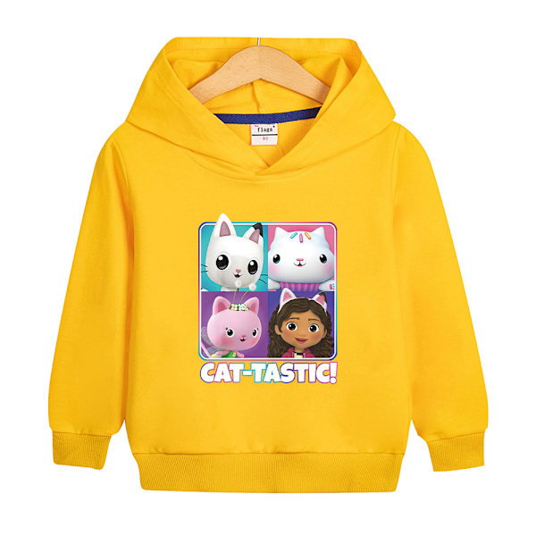 Hoodies Gabby's Dollhouse Pullover Jakke Kappa Gave Gul Yellow 90cm