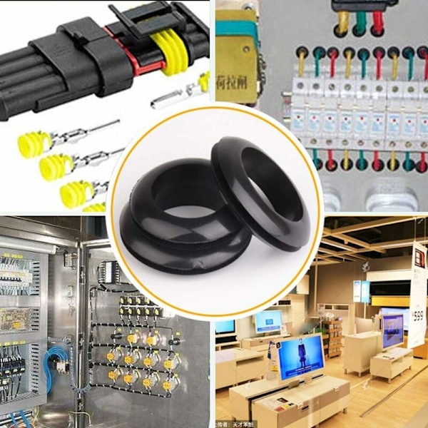 180 st Gummigenomföringssortiment Hög Tätning Gummigenomföring för Trådkontaktkabel Bil Lastbil M2 M2.5 M3 M4 M5 M6 M8 M10, Sunny