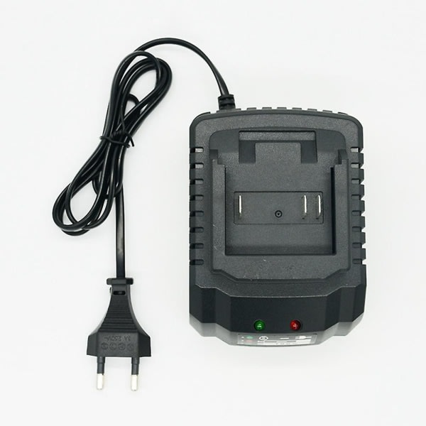 Laddare kompatibel med Makita Lithium 18V 21V batteri Strömadapter EU-kontakt svart ingen