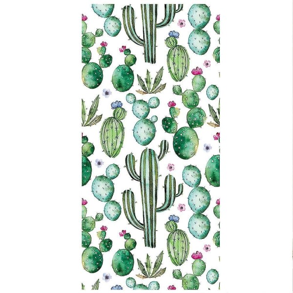 Konst heminredning sähköstatisk frostad kaktus f?nsterfilm glas klisterm?rke badrum dekal 58*120cm