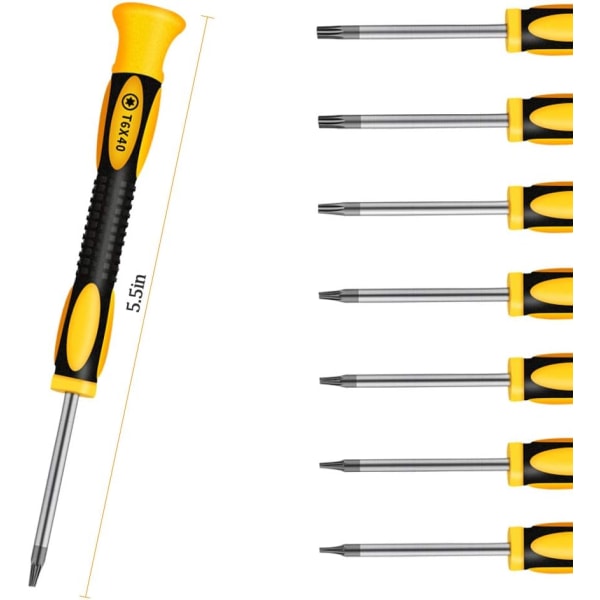 Professionella precisionsmagnetiska Torx/Star/Tx-skruvmejslar, set/k