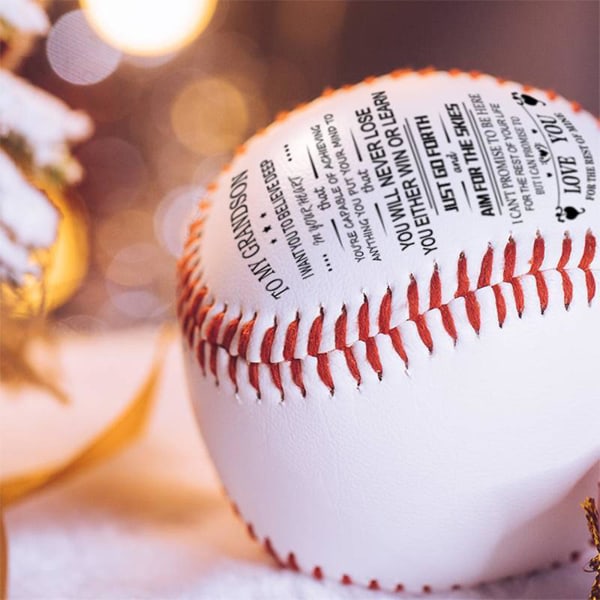 Gummi inre blød baseball julklapp softball boll med høj elasticitet du kommer aldrig at miste graverade handgjorda baseballs