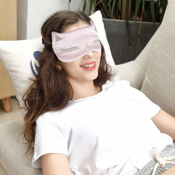 Blanke silkesovemasker Dyre silke øyemaske Satin Sil