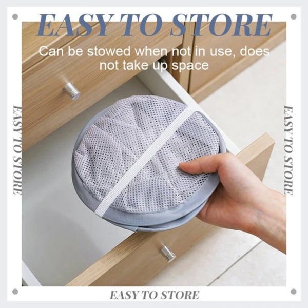 Hængande vaskekorg Vikbar vægmonteret badeværelseshåndduk Mesh Synlig Stor åben top Enkel adgang til rum Grå