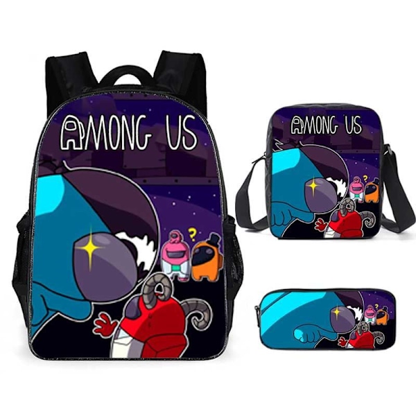 Among Us Ryggsekk+Skulderveske+Etui 2