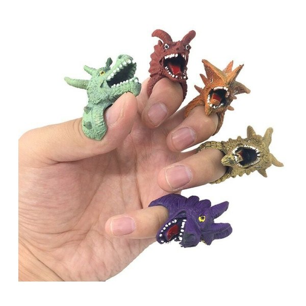 Mini Realistisk Dragon Dinosaur Finger Dukkesett, Barn