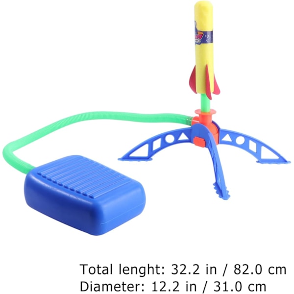 1 sæt legetøjsraket-affyringsrampe legetøjs-luftraket-affyringsrampe udendørsraket med fod STEM-gave til drenge og piger fødselsdagsfest F