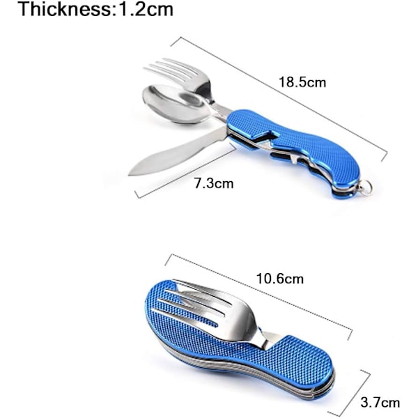 1 pakke utendørs campingkniver for flere bruksområder, rustfritt stål S