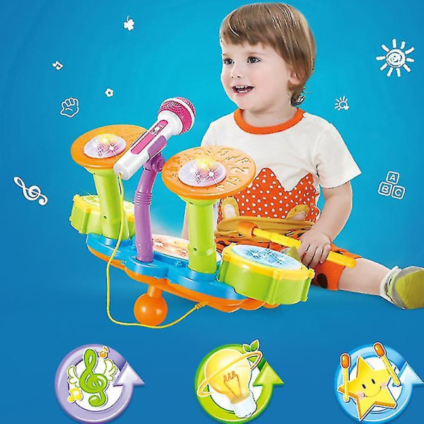 Multifunktionell set Baby Piano elektriska musikinstrument leksak