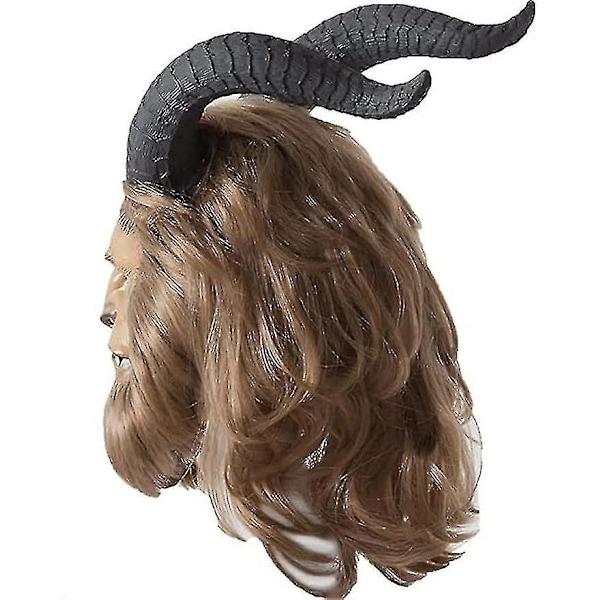 Beast Mask Beast Cosplay Mask Med Peruk För Vuxen