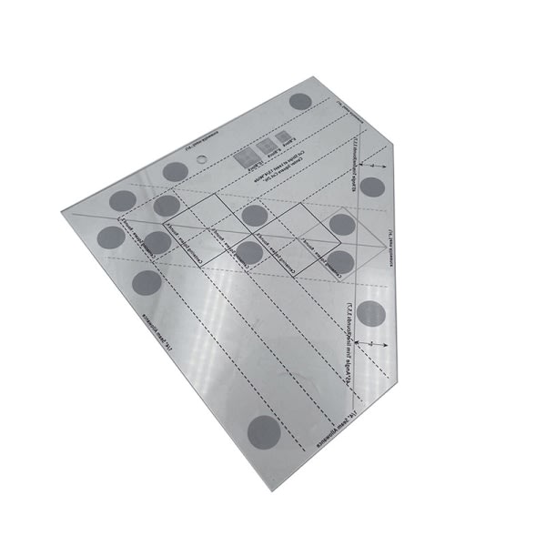 Sömnad Ritmall Diamantform Akryl Stencil Linjal Guide pe käsi gör det själv Quiltning Syverktyg med rutnät 2