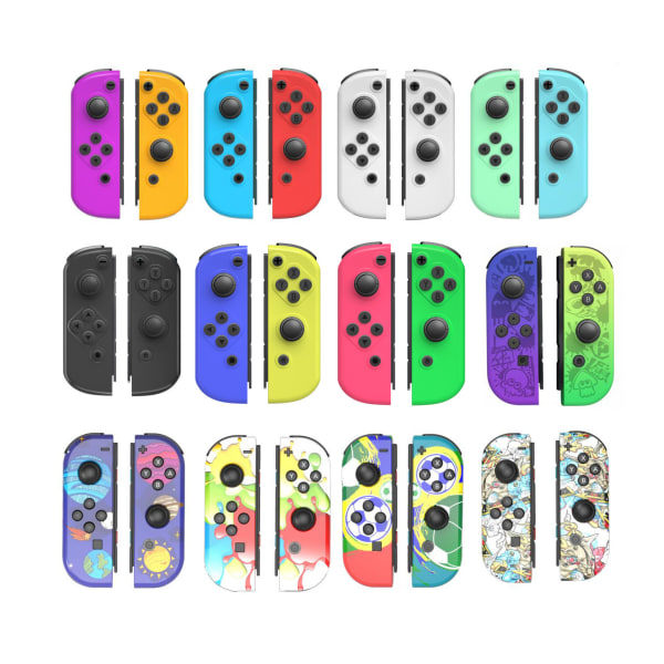 För Nintendo Switch Joy-con-Controller vänster med höger trådlös spelkontroll 1-par gult trådlöst handtag