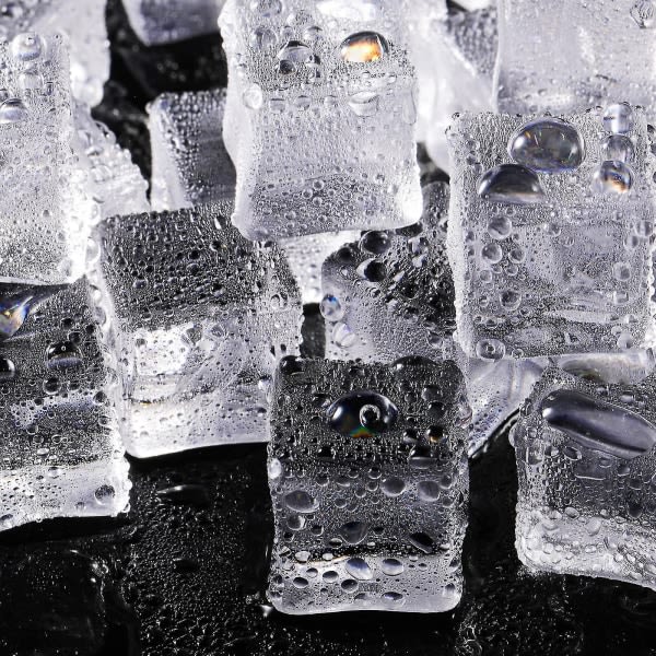 100 stycken klara falska iskuber fyrkantiga akrylädelstenar akryl klara isstenar falska isbitar display bröllopsvisningsvas