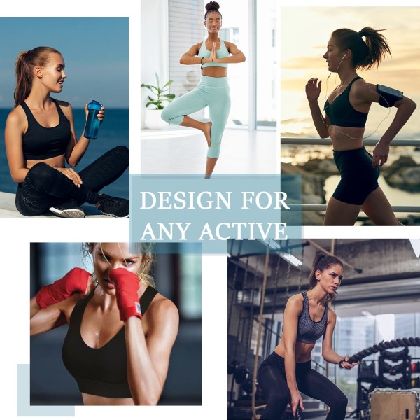 Naisten urheiluliivit kuvioidut Middle Impact Support Yoga Crop Tops -kuntosalin harjoituspaidat