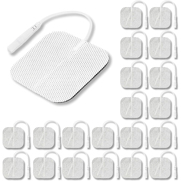 TENS-enhedspuder 4X4cm 20 stk, genanvendelige latexfri erstatningspuder Elektrode