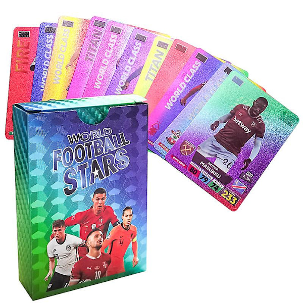 Verdens Fodboldstjerner 55 Limited Edition Plast Spillerkort Multicolored