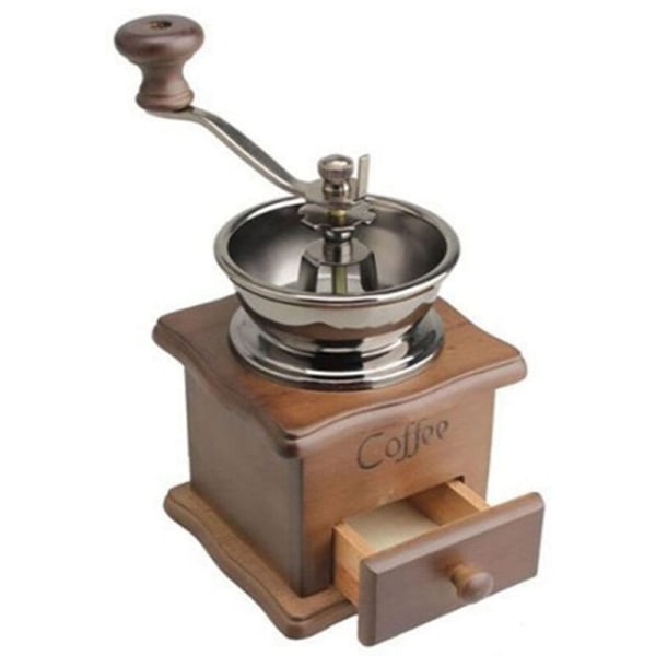 Vintage manuell kaffekvarn keramisk burr konisk bärbar handvev kaffemaskin