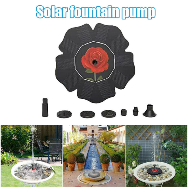 Udendørs solcelledrevne springvandspumper Flydende vanddam Havepoolpumper