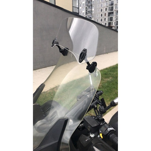 Transparent Universal Motorcykel Justerbar Vindruteforlengelse Vindrute Spoiler Luftdeflektor