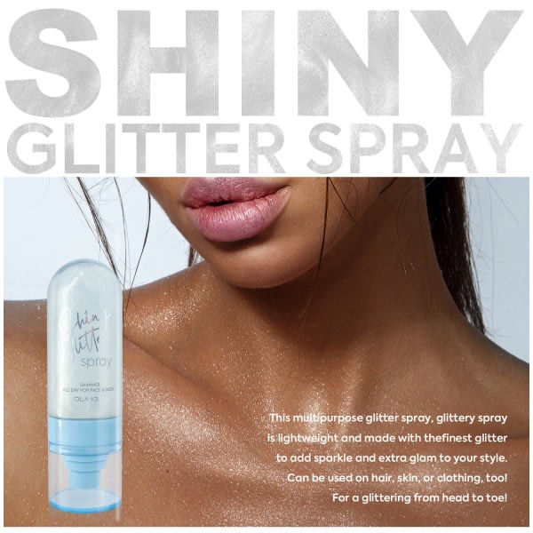 Body Glitter Spray, Face Glitter Body Spray Silver Cherry