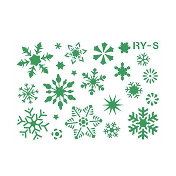 Jul ihålig snöflinga form DIY stencil väggmålning album mall