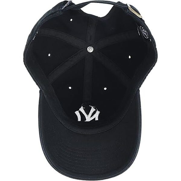 47 New York Yankees Justerbar Cap (Sort Broderet)