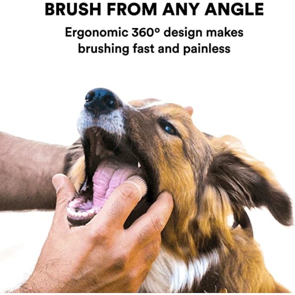 3 stk Hundetandbørste Pet Finger Tandbørste Tandrensning