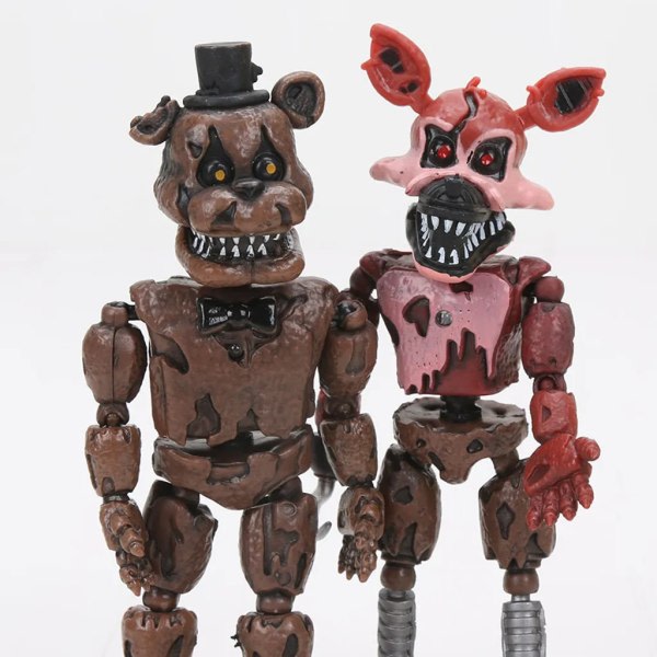 6 stk Five Nights At Freddy's Actionfigurer FNAF Toy Bonnie Foxy