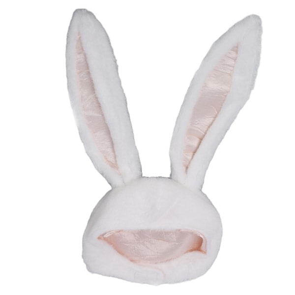 Cosplay Bunny Hat Fester Cosplay Vit Plysch Huva Kul Bunny Ears Hatt For Kvinnor Män