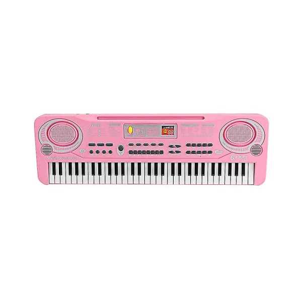 61 tangenter Elektronisk orgel USB Digital Keyboard Piano Musikinstrument Barnleksak med mikrofon (färg: rosa)