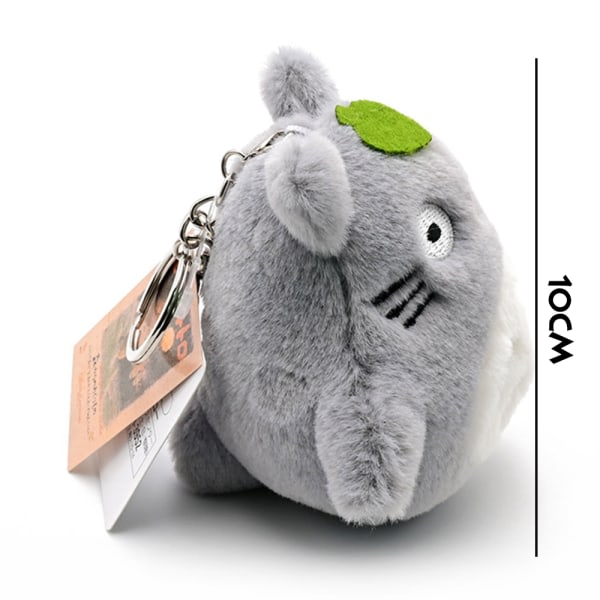 Plush Tegnefilm Min nabo Totoro Fyldt Dukke Skoletaske Tilbehør Vedhæng Grå