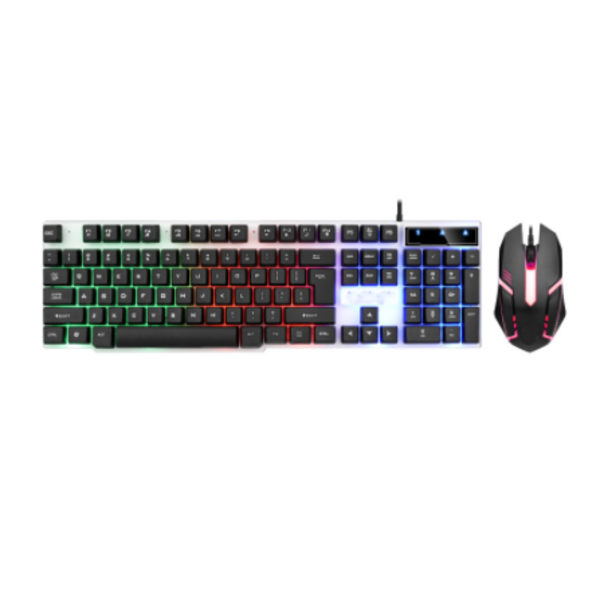 Trådlöst tangentbord mussats GTX300 Combo Kit LED-bakgrundsbelysning, svart