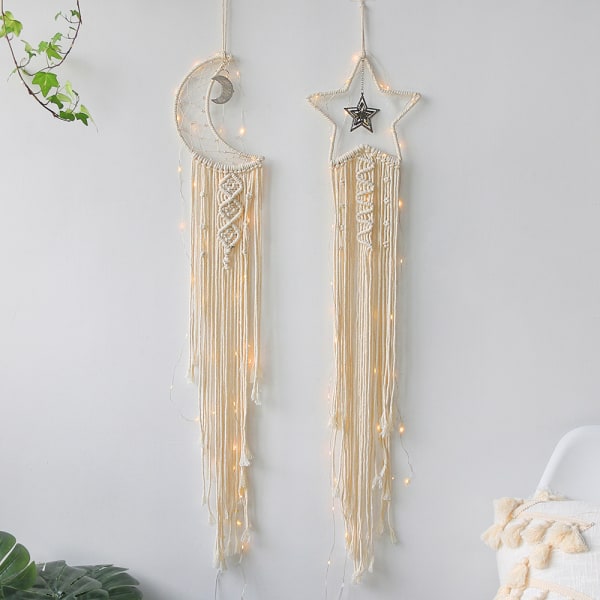 Bohemian Dream Catcher, blonde veggoppheng, 2 stk