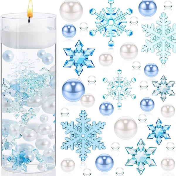 Modepærlor Fest Vasfyldninger Delikat kompakt dekoration til atmosfære Snowflake Style