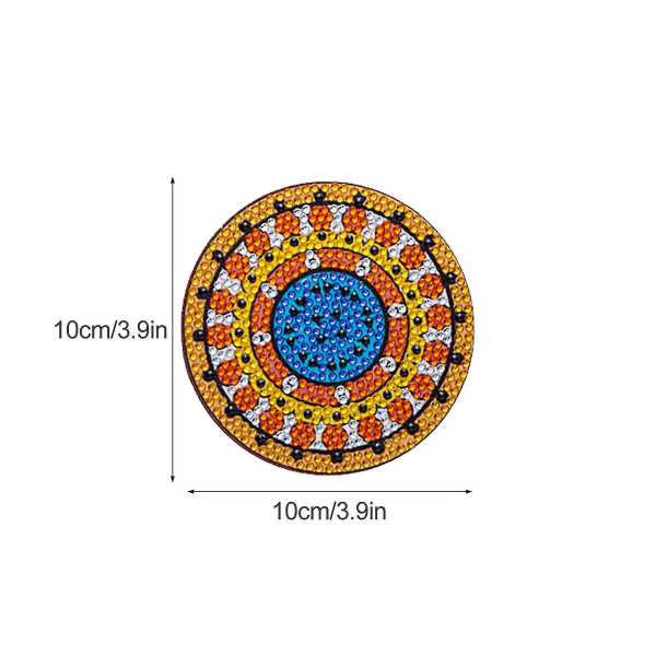 Tee-se-itse timanttimaalaus Pyöreät lasinaluset pidikkeellä Aikuiset Lapset Craft Decor A3
