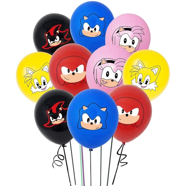 60 stk Sonic the Hedgehog Ballonger Festutstyr 12\" lateksballonger for barn Baby Shower Bursdagsfestdekorasjoner