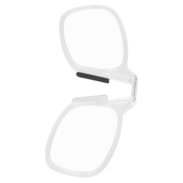 Blålysblokkerende klemme neselesebriller Stilig Pince-Nez-stil presbyopiske briller (+250 transparent farge)