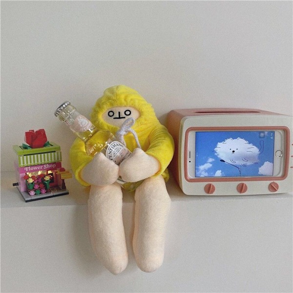 Plyysinen Banana Man -lelu Stoppa-nukke magneetti Funny Man Doll Dec