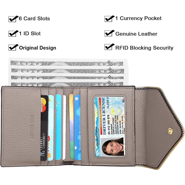 Verktygsväska 1- Kaffekuvert Rfid-blockerande små kompakta läderplånbøger Kreditkortshållare