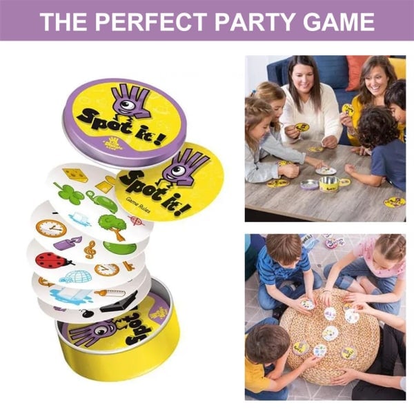 Multiplayer Samlingsspel Pusselspelskort - Hitta det! Fest Dobble onesize