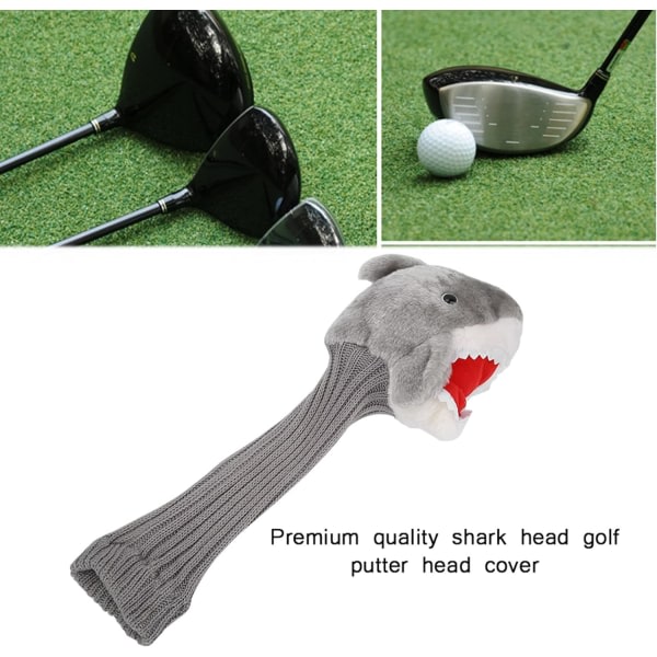 Golf Club Head Covers, Shark Knitted Golf Putter Head Covers Anim