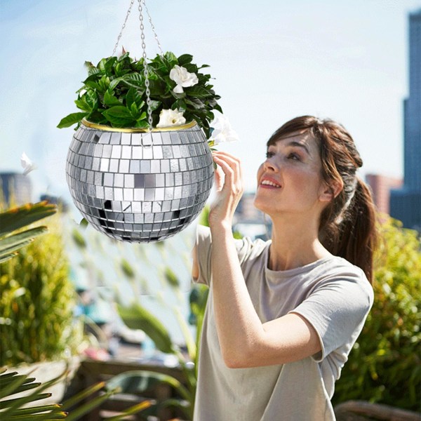 Disco Ball Planter Hængende Planter Kurv 6INCH