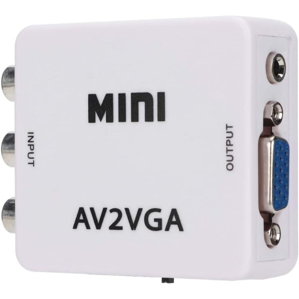 Videoomvandlare, 480P mini VGA till videokonverterare, komposit, AV till VGAadapt