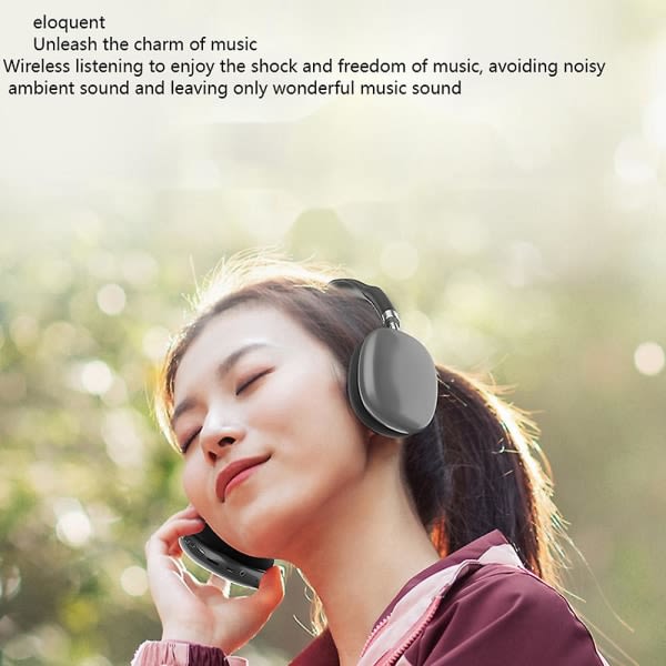 Bluetooth 5.0-hørlurar, over-ear trådløsa hörlurar, for PS4-spillkonsoll, datamaskin (vit)