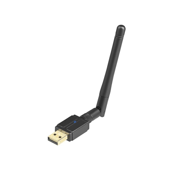 100m USB Bluetooth 5.3 adapteri USB Bluetooth Sändare Mottagare ulkoinen antenni Bluetooth Adapte Svart