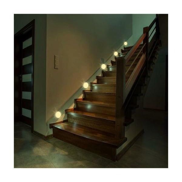 3st LED Människokroppssensorljus Garderob Hall Toalettljuskontrolllampa Smart Home Nattlampa Silver Varmt lys (3200K) 1WW
