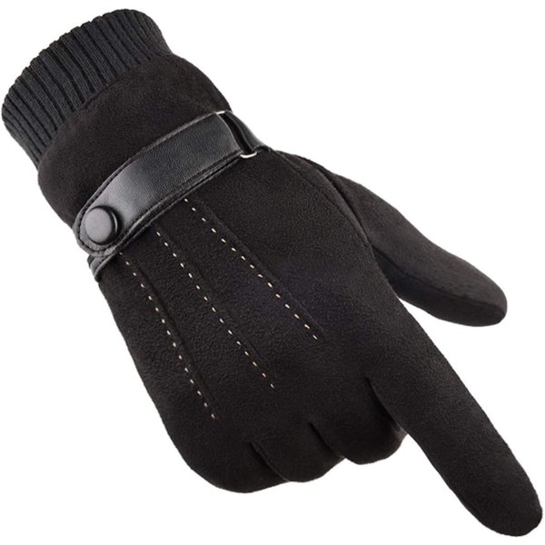 Herren Winter Handschuhe, Mocka Tjock Varm Fleece Vindt?t