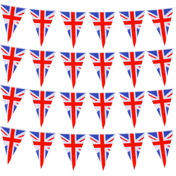 Iso-Britannian lippujono UK:n lipunkoristeet ja tankkaustapahtuman lippumerkki 1