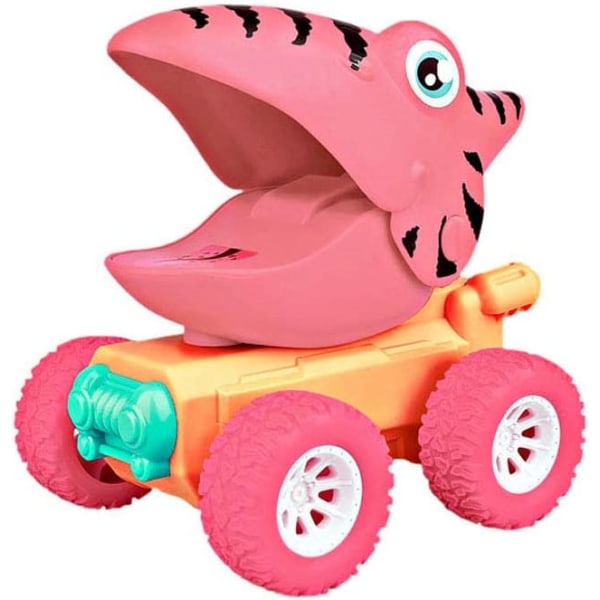 Press & go car Toy Dinosaur Push and go Toy (Slumpmässig hjulfärg)