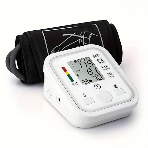 Upper Arm Blood Pressure Monitor with Memory Functions White Vit
